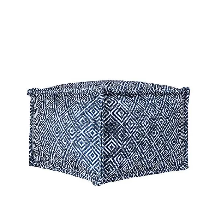 Blue Diamond Outdoor Pouf>Kirklands Home Clearance