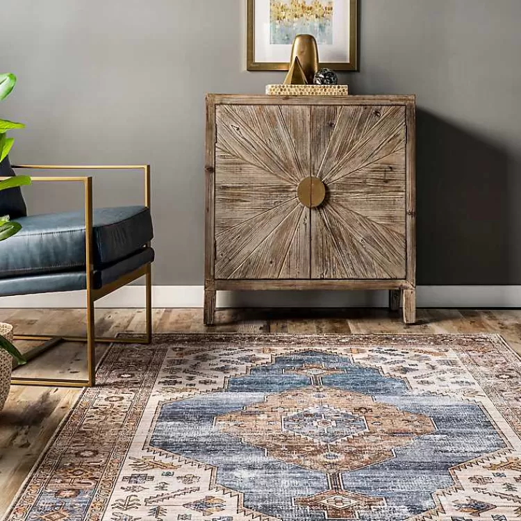 blue_distressed_medallion_washable_area_rug_x_7-1.webp Blue Distressed Medallion Washable Area Rug, 5x8>Kirklands Home Hot