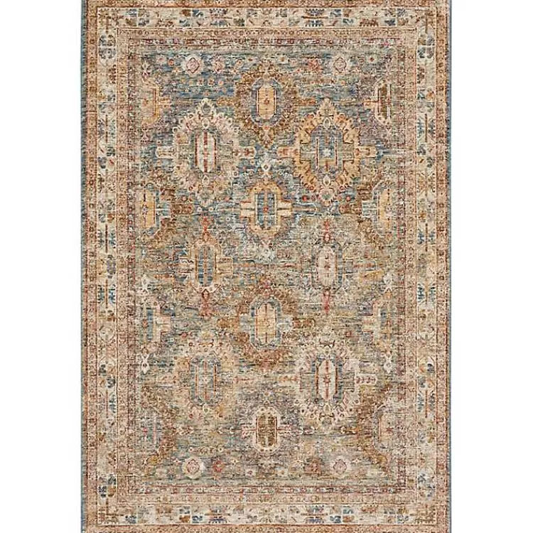 Blue Distressed Multi Medallion Area Rug, 5x7>Kirklands Home Best Sale