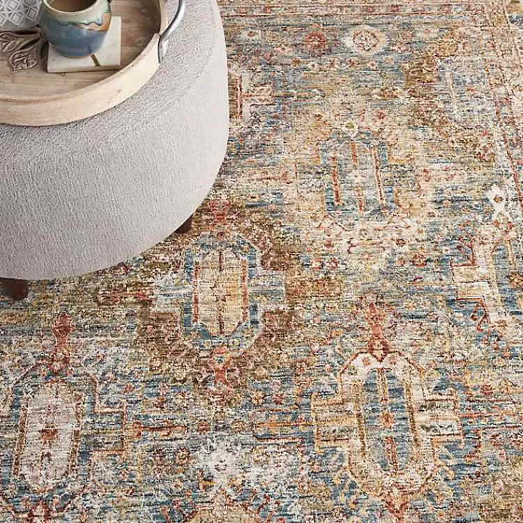 blue_distressed_multi_medallion_area_rug_x_6.webp Blue Distressed Multi Medallion Area Rug, 5x7>Kirklands Home Best Sale