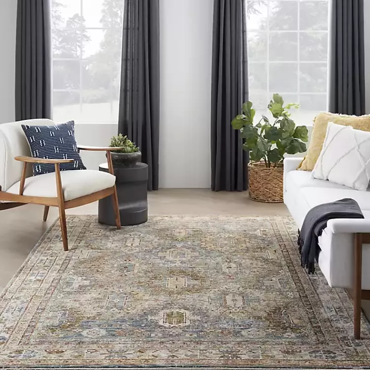 blue_distressed_multi_medallion_area_rug_x_9.webp Blue Distressed Multi Medallion Area Rug, 5x7>Kirklands Home Best Sale