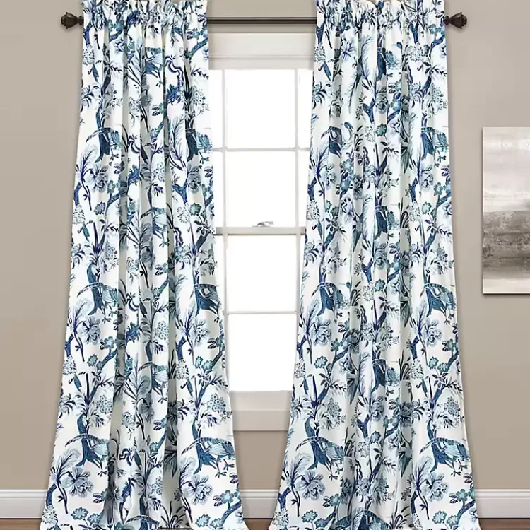 Blue Dora Curtain Panel Set, 84 in.>Kirklands Home Fashion