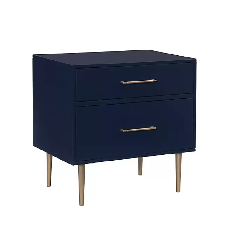 2-Drawer Nightstand with Gold Hardware>Kirklands Home Clearance