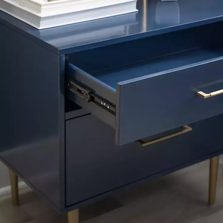 blue_drawer_nightstand_with_gold_hardware_2.webp 2-Drawer Nightstand with Gold Hardware>Kirklands Home Clearance