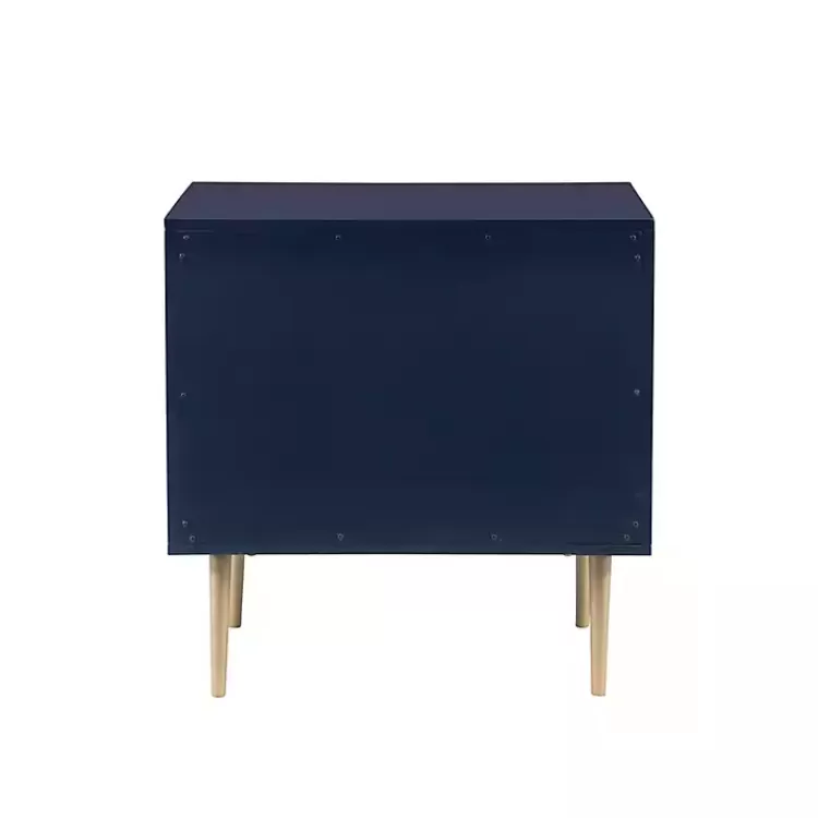 blue_drawer_nightstand_with_gold_hardware_6.webp 2-Drawer Nightstand with Gold Hardware>Kirklands Home Clearance