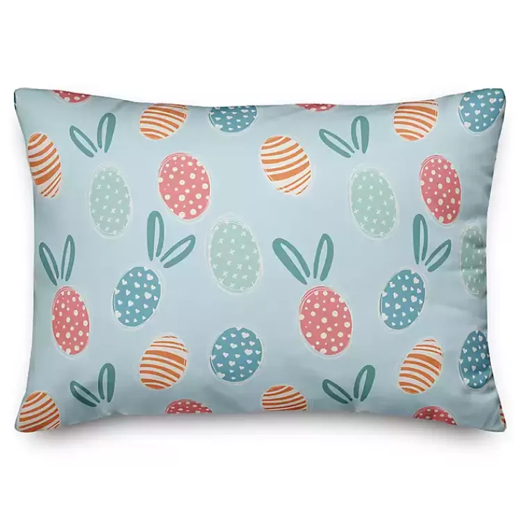 Blue Easter Egg Bunny Ear Indoor/Outdoor Pillow>Kirklands Home Flash Sale