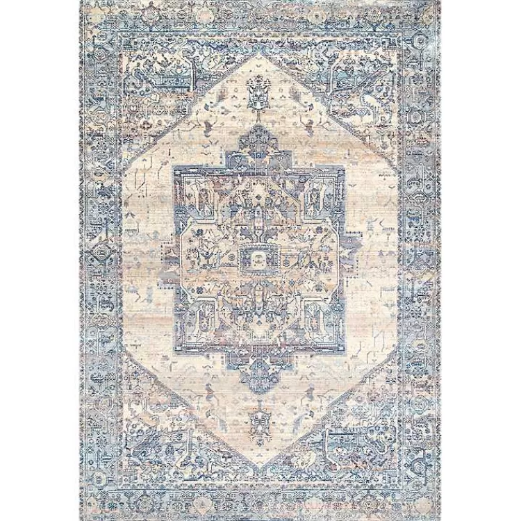 Blue Eli Medallion Fringe Area Rug, 5x8>Kirklands Home Best