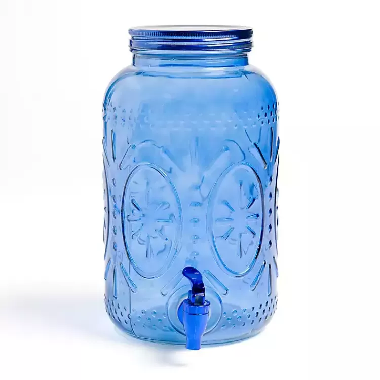Embossed Glass 1 Gallon Drink Dispenser>Kirklands Home Outlet