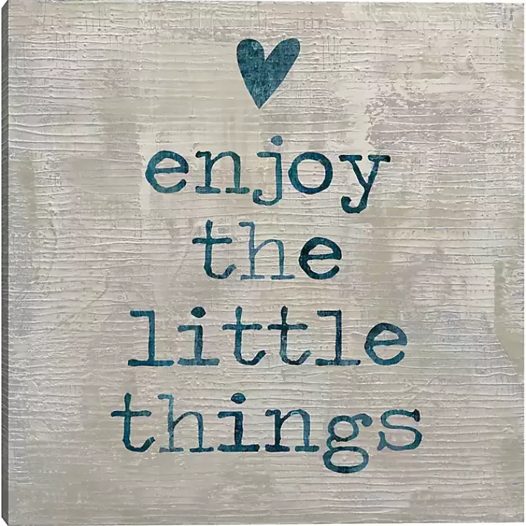 Blue Enjoy the Little Things Wall Plaque>Kirklands Home Cheap