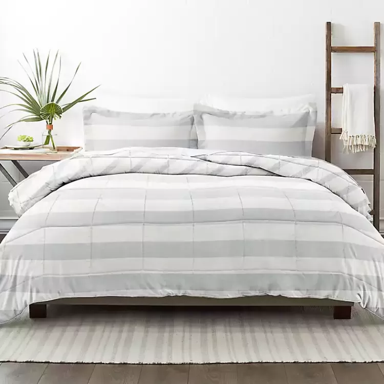 Blue Faded Stripe 3-pc. King Duvet Cover Set>Kirklands Home Best Sale