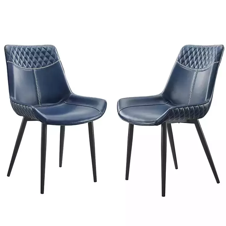 Faux Leather Stitched Chairs, Set of 2>Kirklands Home Fashion