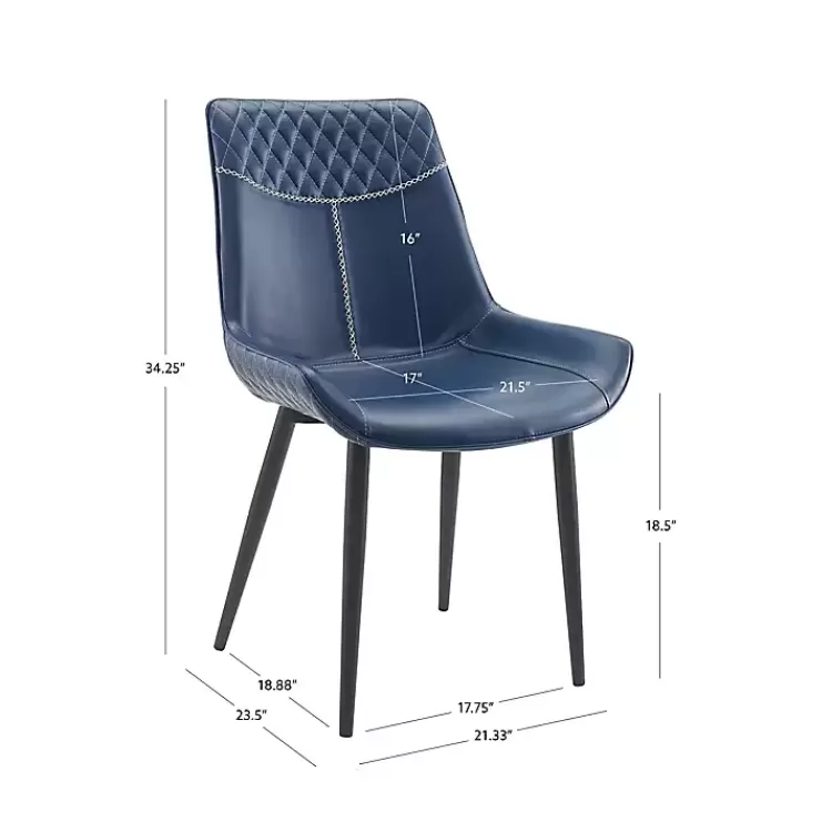 blue_faux_leather_stitched_chairs_set_of__7.webp Faux Leather Stitched Chairs, Set of 2>Kirklands Home Fashion