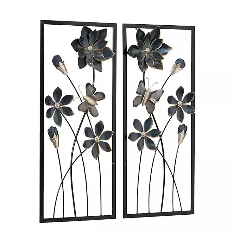 blue_floral_and_butterfly_wall_plaques_set_of__6.webp Blue Floral and Butterfly Wall Plaques, Set of 2>Kirklands Home Outlet