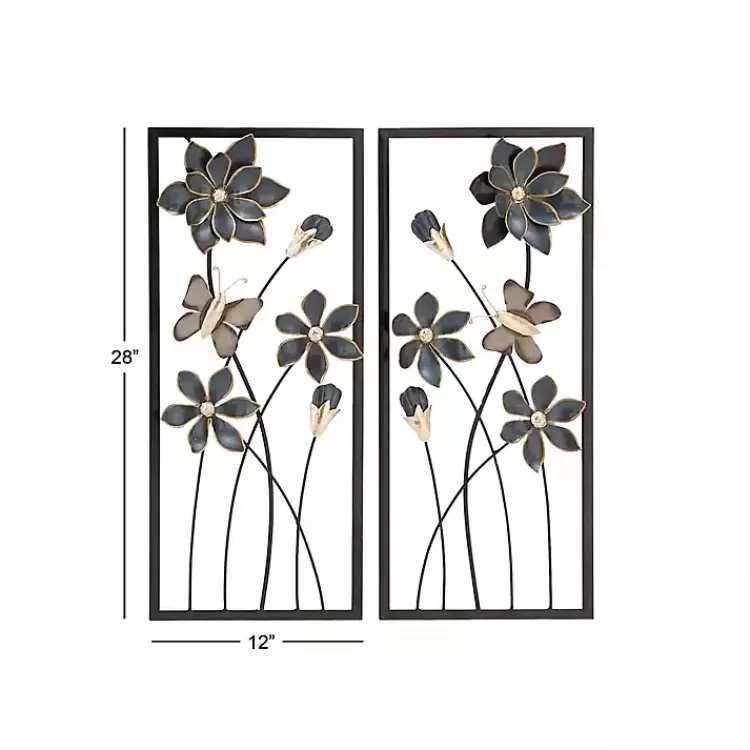 blue_floral_and_butterfly_wall_plaques_set_of__8.webp Blue Floral and Butterfly Wall Plaques, Set of 2>Kirklands Home Outlet