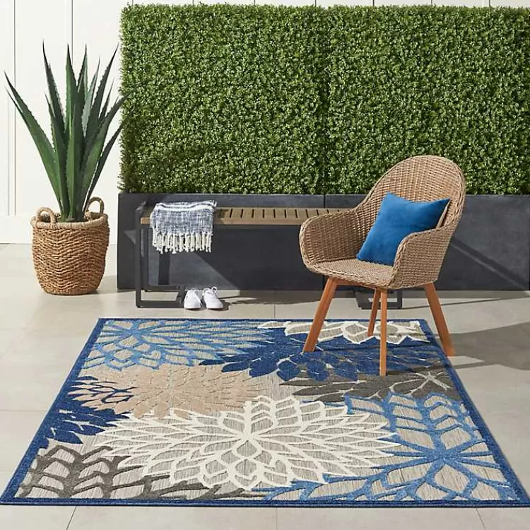 blue_floral_burst_outdoor_area_rug_x_8.webp Blue Floral Burst Outdoor Area Rug, 6x9>Kirklands Home Store