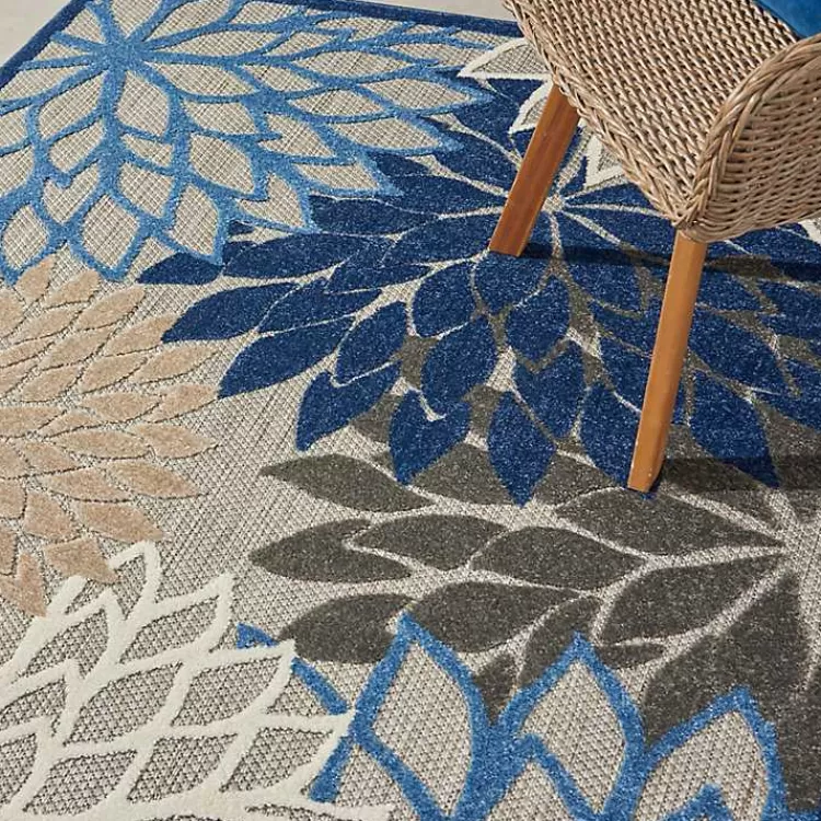 blue_floral_burst_outdoor_area_rug_x_9.webp Blue Floral Burst Outdoor Area Rug, 6x9>Kirklands Home Store