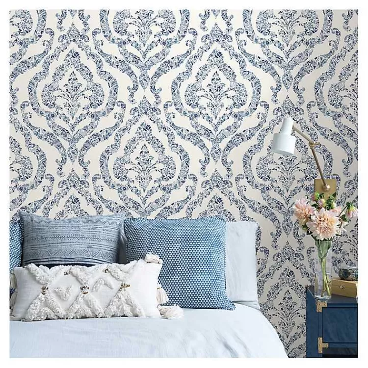 Floral Damask Pattern Peel & Stick Wallpaper>Kirklands Home Sale