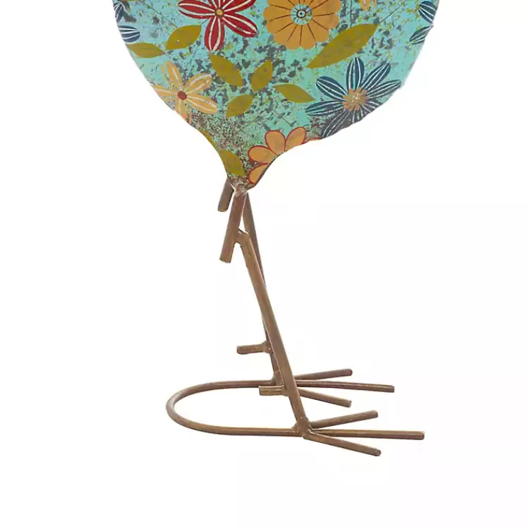 blue_floral_metal_rooster_statue_3.webp Blue Floral Metal Rooster Statue>Kirklands Home Best