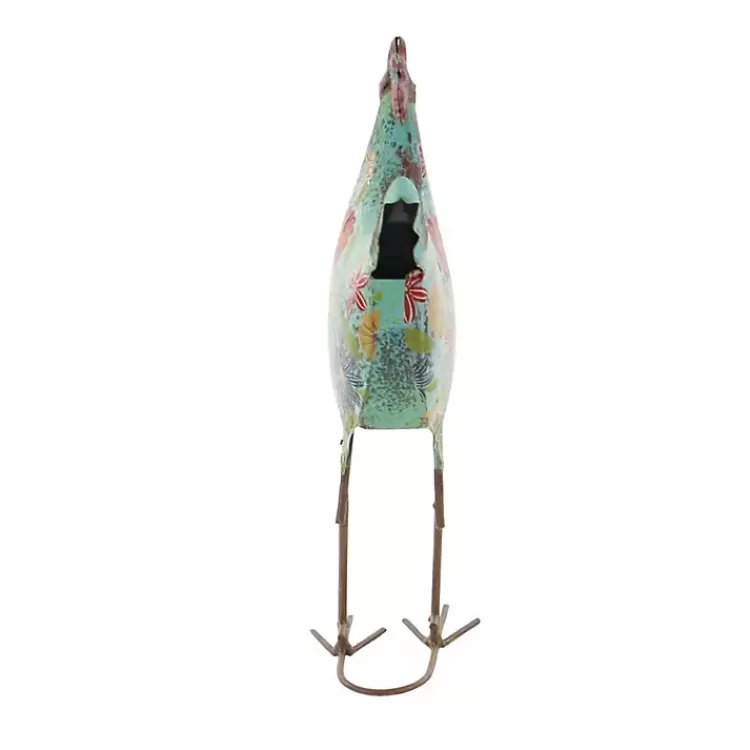 blue_floral_metal_rooster_statue_5.webp Blue Floral Metal Rooster Statue>Kirklands Home Best