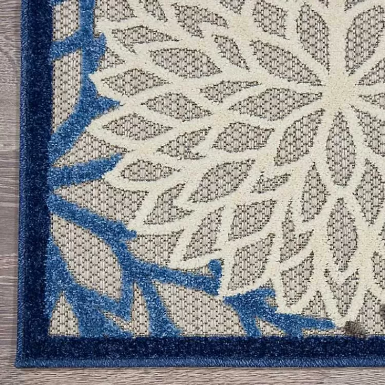 Blue Floral Outdoor Area Rug, 7x10>Kirklands Home Fashion