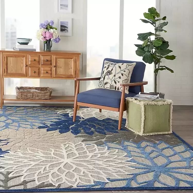 blue_floral_outdoor_area_rug_x_7-1.webp Blue Floral Outdoor Area Rug, 7x10>Kirklands Home Fashion