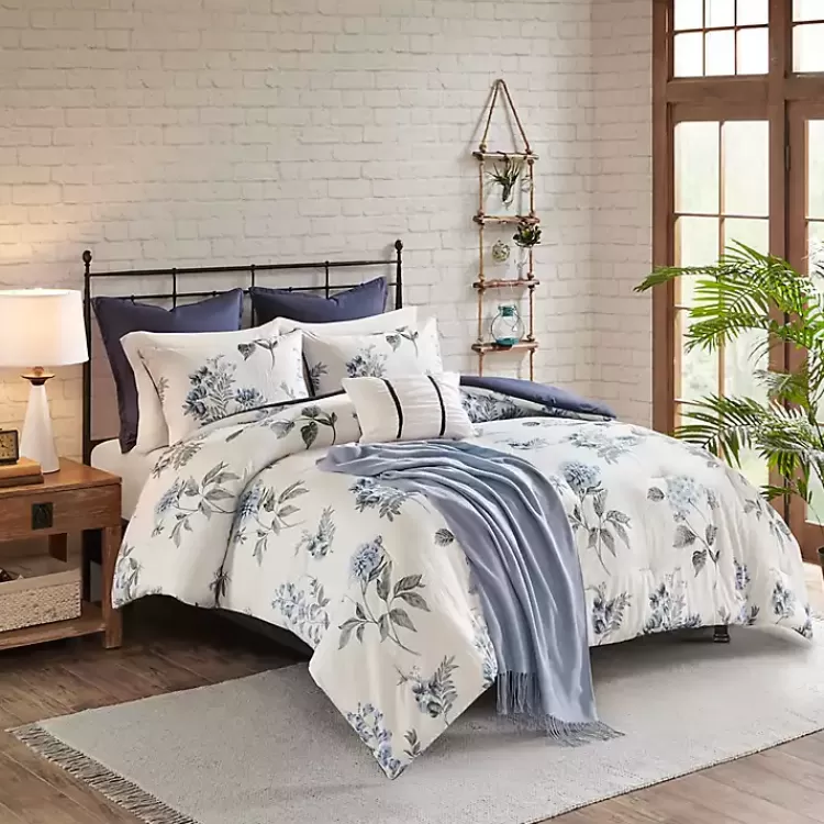Blue Floral 7-pc. Full/Queen Comforter Set>Kirklands Home New