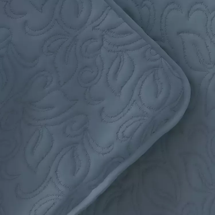 blue_floral_stitch_pc_queen_quilt_set_4.webp Floral Stitch 3-pc. Queen Quilt Set>Kirklands Home Best