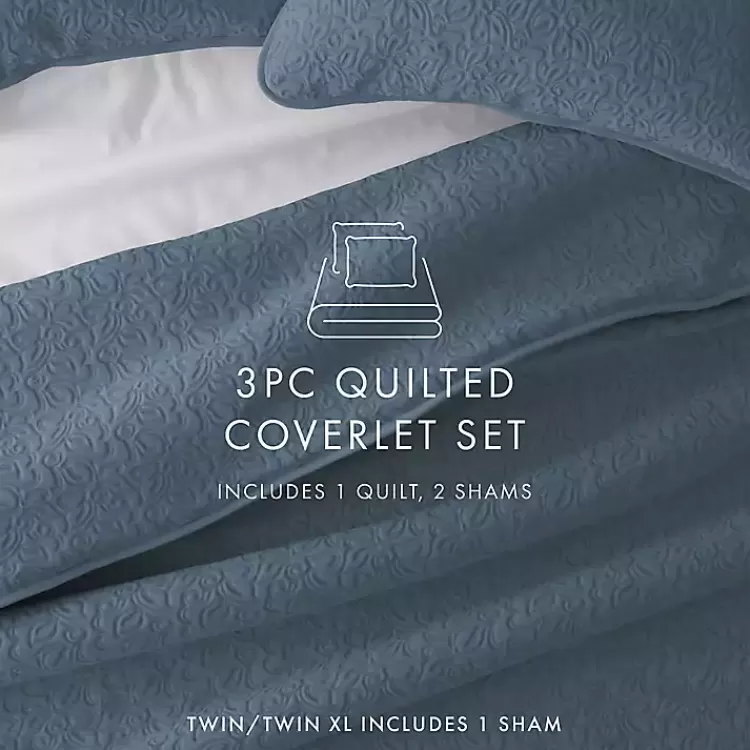 blue_floral_stitch_pc_queen_quilt_set_7.webp Floral Stitch 3-pc. Queen Quilt Set>Kirklands Home Best