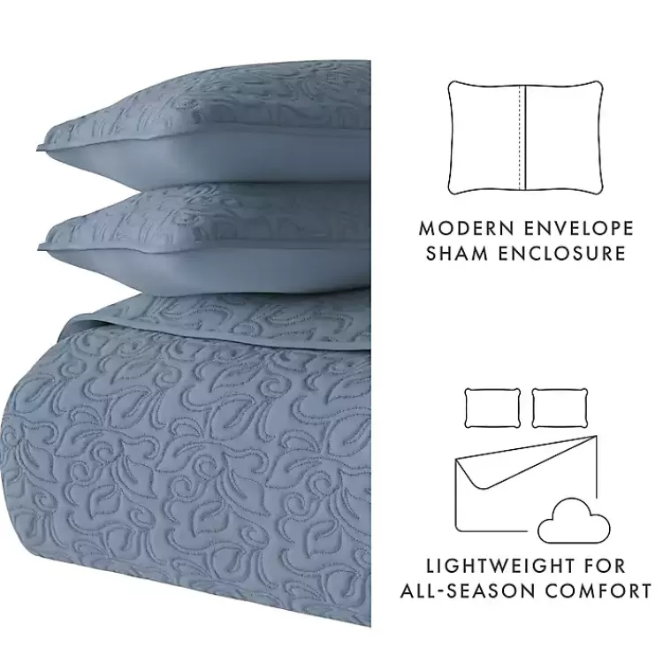 blue_floral_stitch_pc_twin_quilt_set_6.webp Floral Stitch 2-pc. Twin Quilt Set>Kirklands Home New