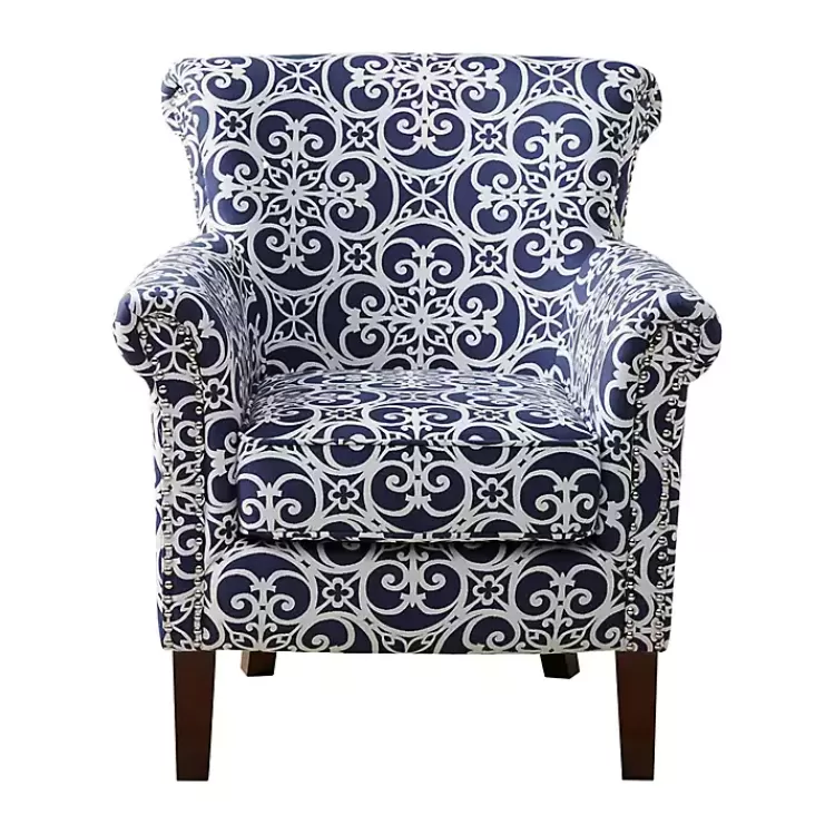 blue_fretwork_accent_club_chair_2.webp Fretwork Accent Club Chair>Kirklands Home Clearance