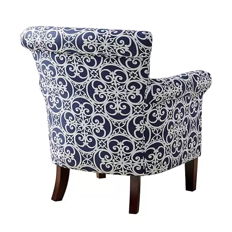 blue_fretwork_accent_club_chair_3.webp Fretwork Accent Club Chair>Kirklands Home Clearance