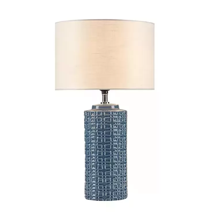 blue_geometric_ceramic_table_lamp_3.webp Blue Geometric Ceramic Table Lamp>Kirklands Home Cheap
