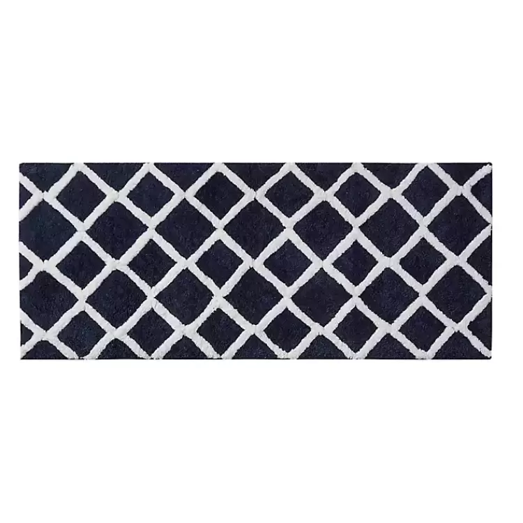 Blue Geometric Pattern Reversible Bath Mat, 60 in.>Kirklands Home Fashion