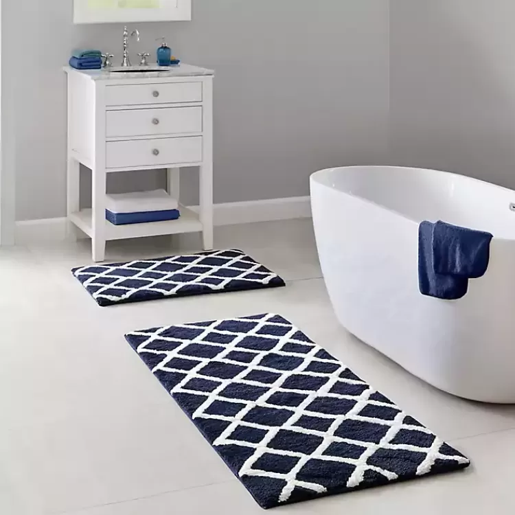 blue_geometric_pattern_reversible_bath_mat__in_2-1.webp Blue Geometric Pattern Reversible Bath Mat, 60 in.>Kirklands Home Fashion
