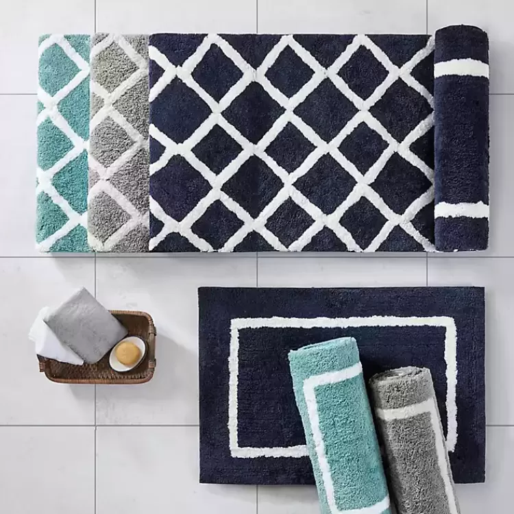 blue_geometric_pattern_reversible_bath_mat__in_6-1.webp Blue Geometric Pattern Reversible Bath Mat, 60 in.>Kirklands Home Fashion