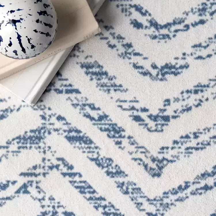 blue_geometric_pattern_washable_area_rug_x_3.webp Blue Geometric Pattern Washable Area Rug, 4x6>Kirklands Home Outlet