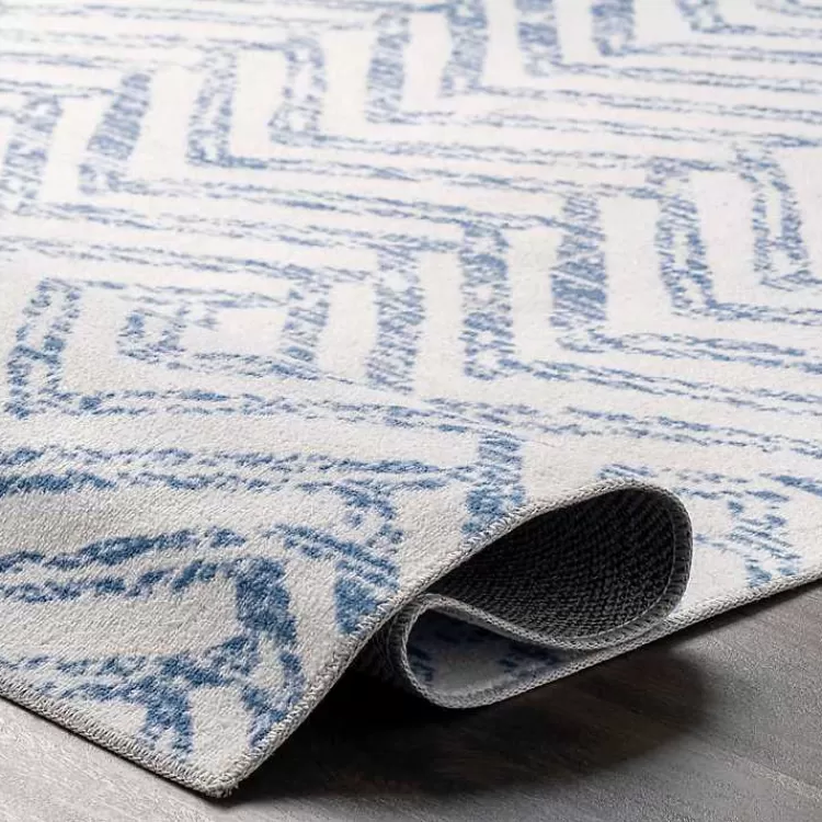 blue_geometric_pattern_washable_area_rug_x_4-2.webp Blue Geometric Pattern Washable Area Rug, 3x5>Kirklands Home Best