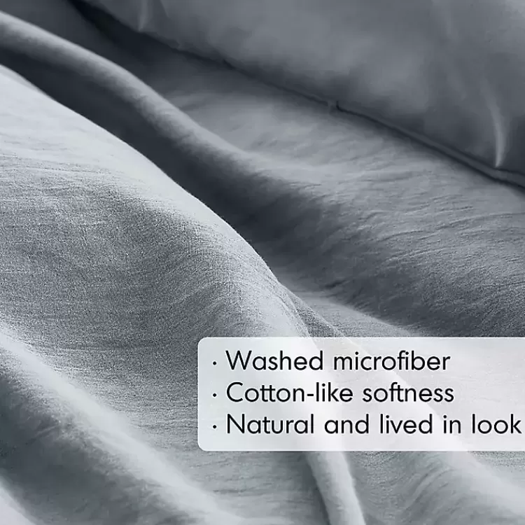 blue_gray_pleated_grid_pc_king_comforter_set_4.webp Gray Pleated Grid 3-pc. King Comforter Set>Kirklands Home Sale