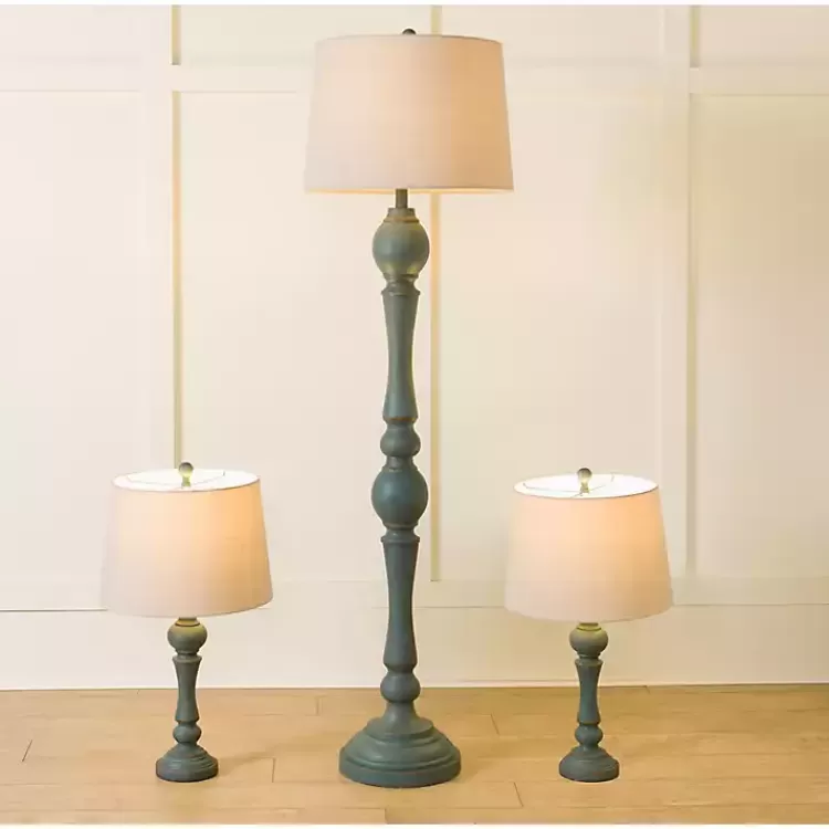 blue_green_distressed_set_of_three_lamps_3.webp Green Distressed Set of Three Lamps>Kirklands Home Cheap