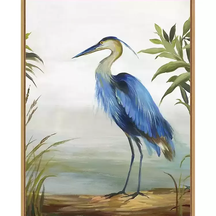 Heron Framed Canvas Art Print>Kirklands Home Cheap
