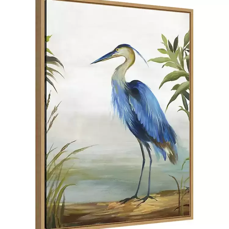 Heron Framed Canvas Art Print>Kirklands Home Cheap