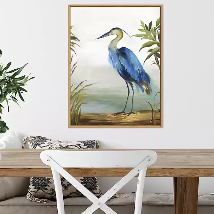 blue_heron_framed_canvas_art_print_3.webp Heron Framed Canvas Art Print>Kirklands Home Cheap