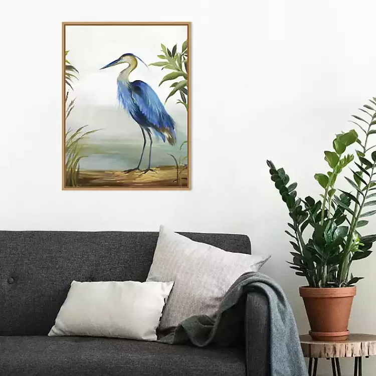 blue_heron_framed_canvas_art_print_5.webp Heron Framed Canvas Art Print>Kirklands Home Cheap