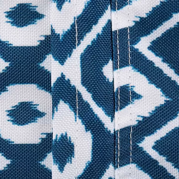 blue_ikat_outdoor_tablecloth_with_zipper_2.webp Blue Ikat Outdoor Tablecloth with Zipper>Kirklands Home Online