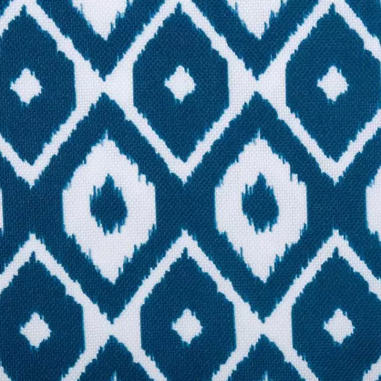 blue_ikat_outdoor_tablecloth_with_zipper_4.webp Blue Ikat Outdoor Tablecloth with Zipper>Kirklands Home Online
