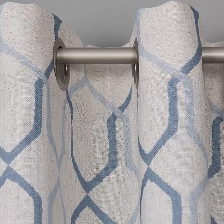 blue_interlock_single_curtain_panel__in_4.webp Blue Interlock Single Curtain Panel, 84 in.>Kirklands Home Discount
