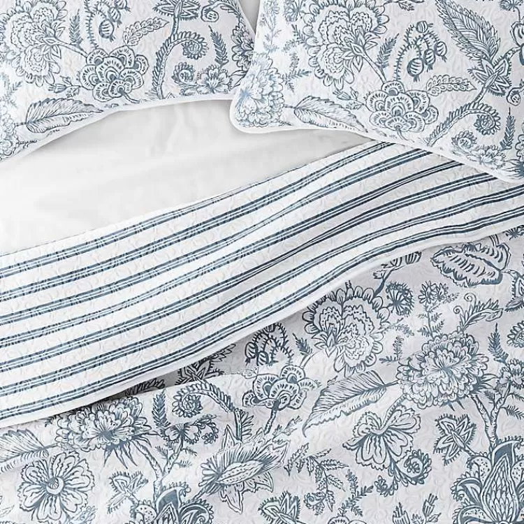 blue_jacobean_reversible_pc_queen_quilt_set_4.webp Blue Jacobean Reversible 3-pc. Queen Quilt Set>Kirklands Home Shop