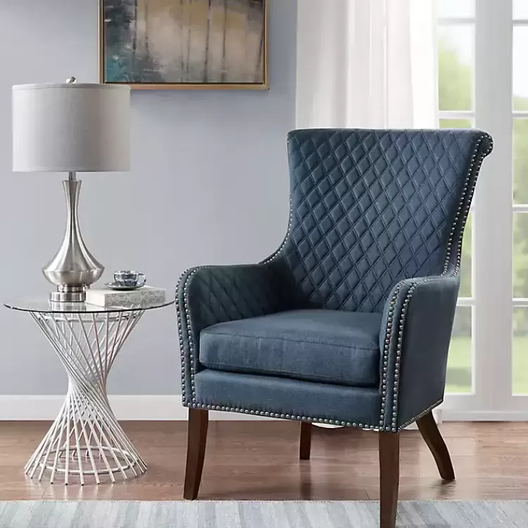 Lanea Quilted Accent Chair with Silver Studs>Kirklands Home Outlet