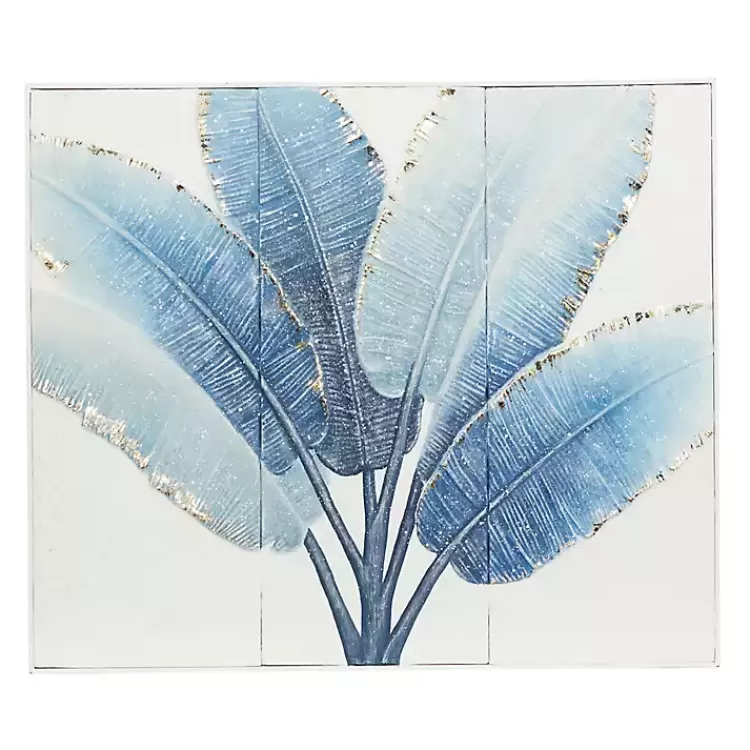 Blue Leaves Coastal Metal Art Print>Kirklands Home Store
