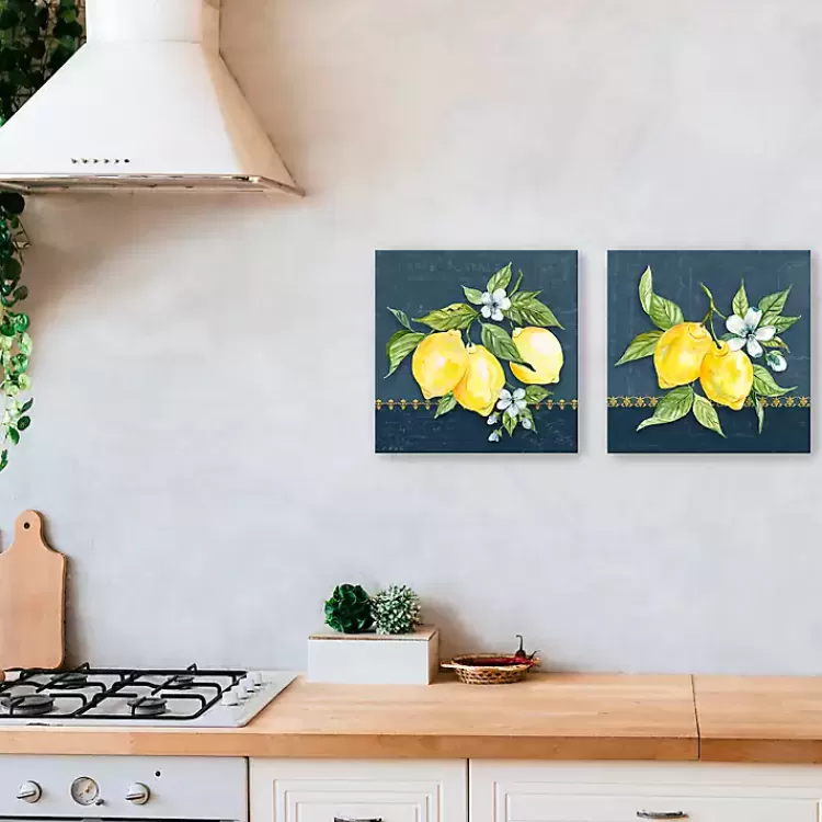 Blue Lemon Squeeze Canvas Art Prints, Set of 2>Kirklands Home New